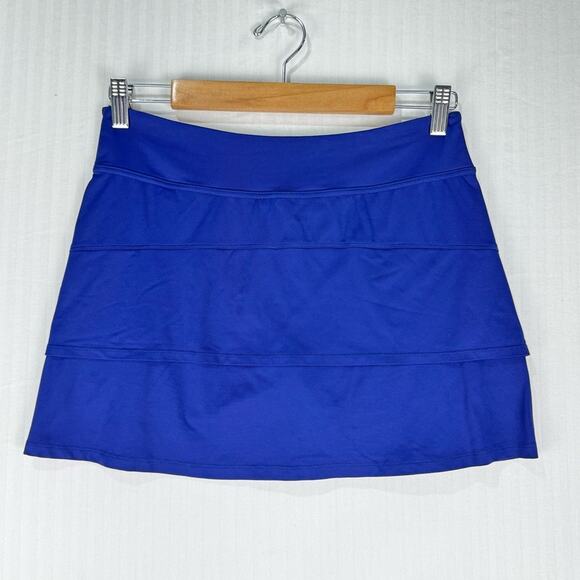 Lija Athletic Tank/Skirt Set Orange Top Navy Blue Bottom Golf Tennis Size Medium - Picture 5 of 9